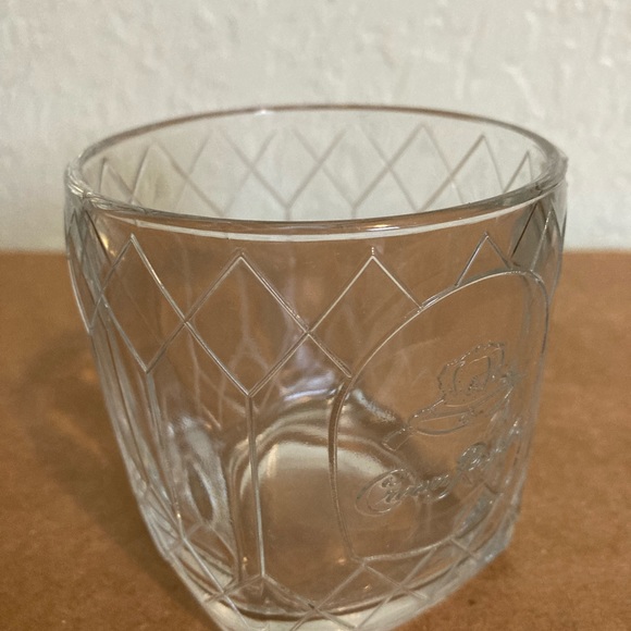 Crown Royal glass 8oz Whiskey Bar rock glass Vintage Embossed Logo clear. - Picture 3 of 6